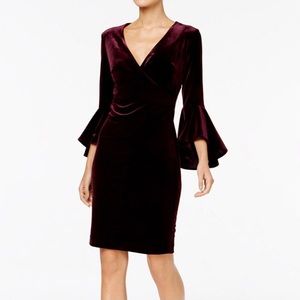 Calvin Klein Velvet Wrap Dress